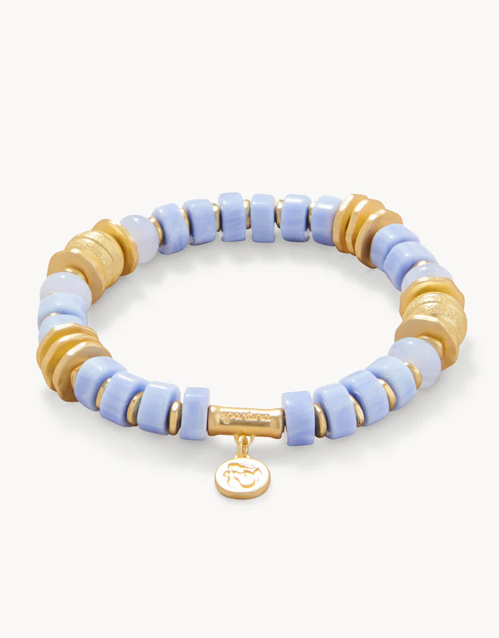 Spartina 499 Stone Stretch 8mm Blue Chalcemomy Bracelet