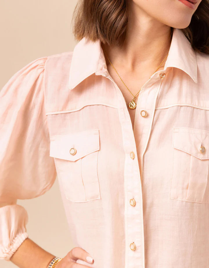 Spartina Claudette Pale Blush Blouse