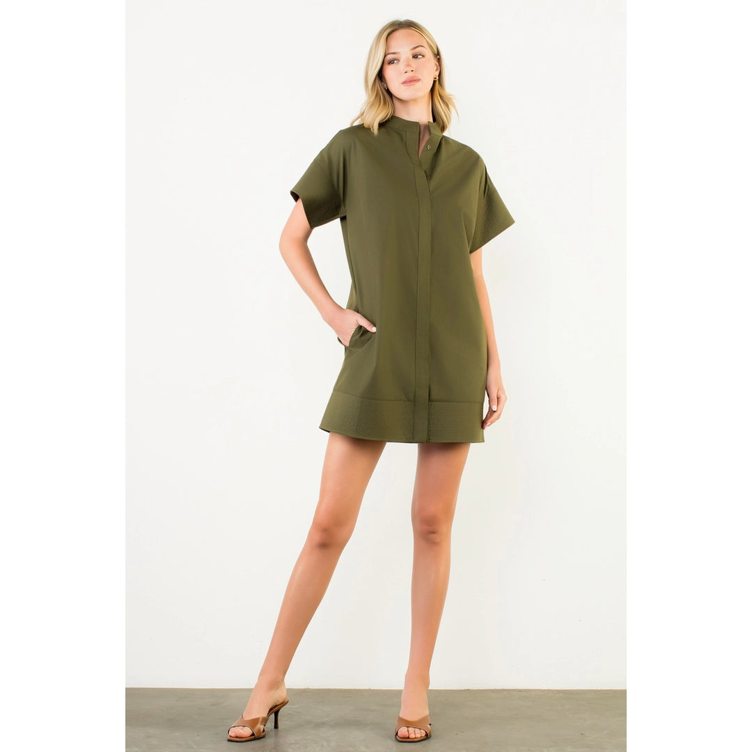 THML Short Sleeve Button Dress