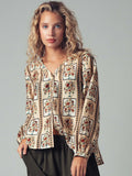 Bohemian Floral Frame Blouse