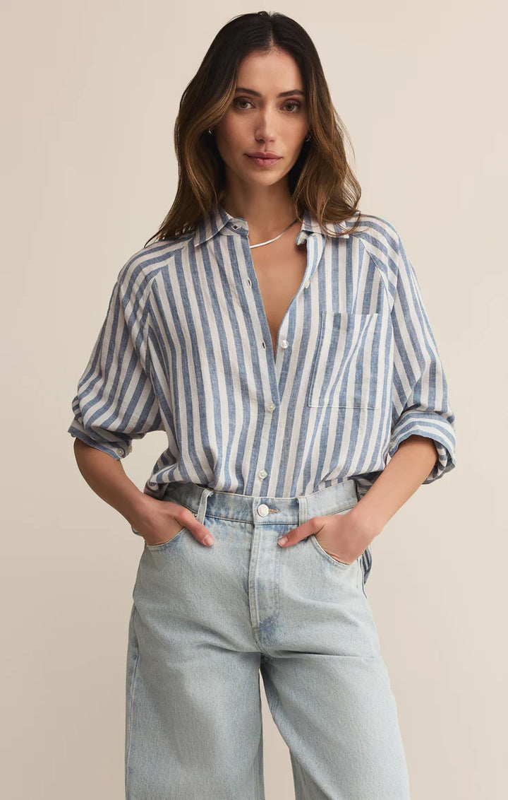 Z Supply The Perfect Linen Top Boathouse