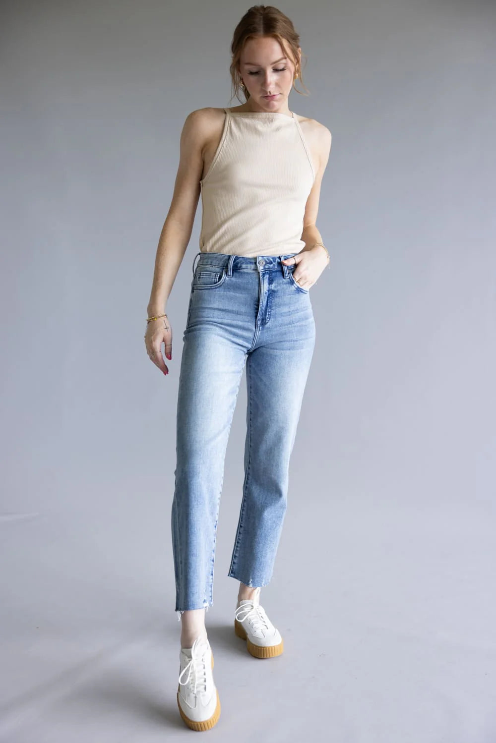Hidden Tracey High Rise Cropped Straight Leg Jeans
