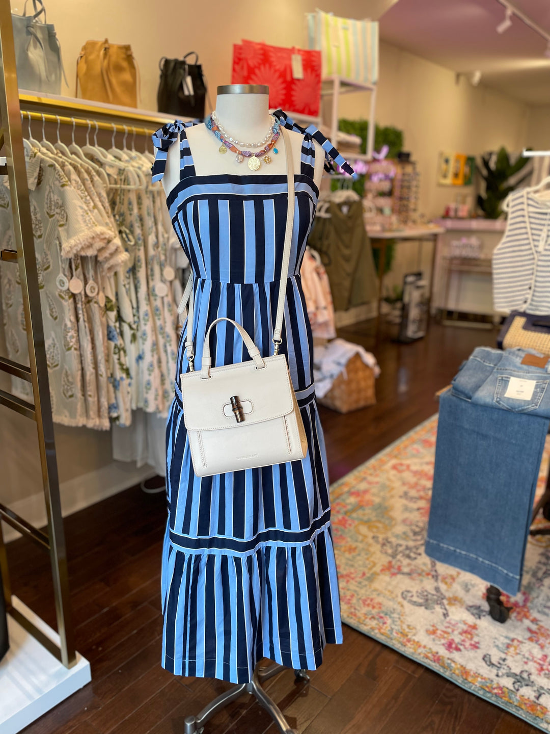 Lauren Striped Midi Dress