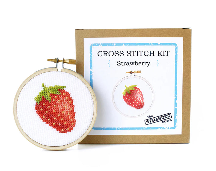 The Stranded Stitch Cross Mini Stitch Kit Strawberry