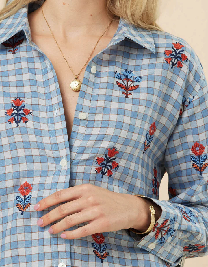 Spartina Aida Serpentine Button Down Top