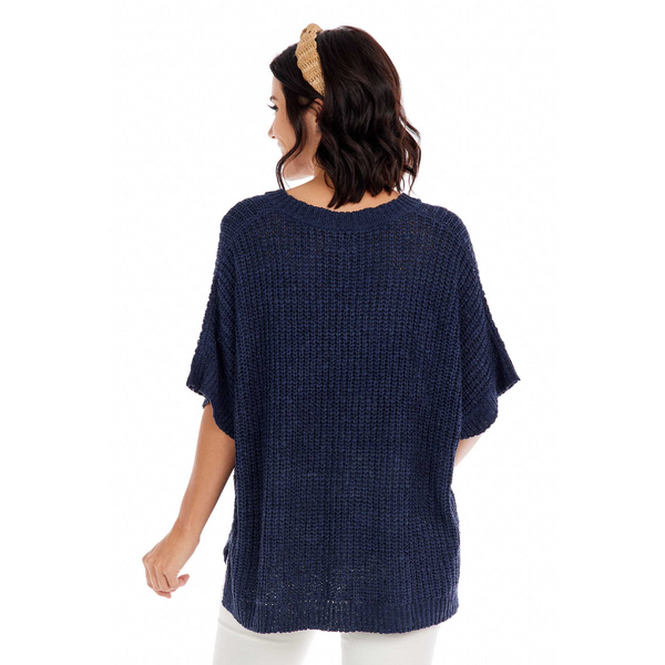 Mudpie Theo Sweater Navy One Size