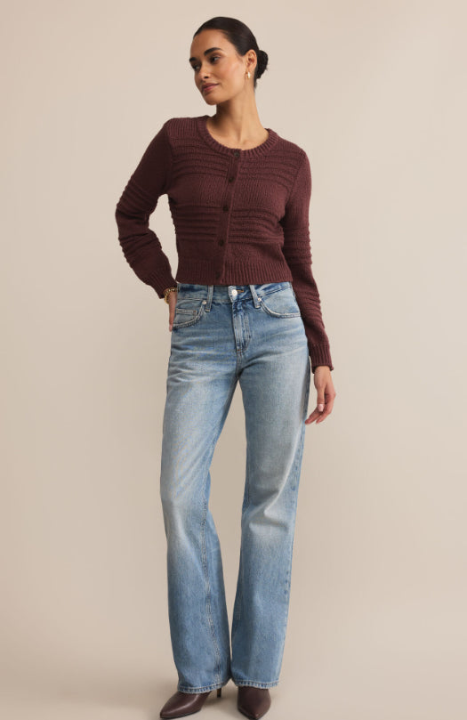 Between The Lines Cardigan - Sandalwood