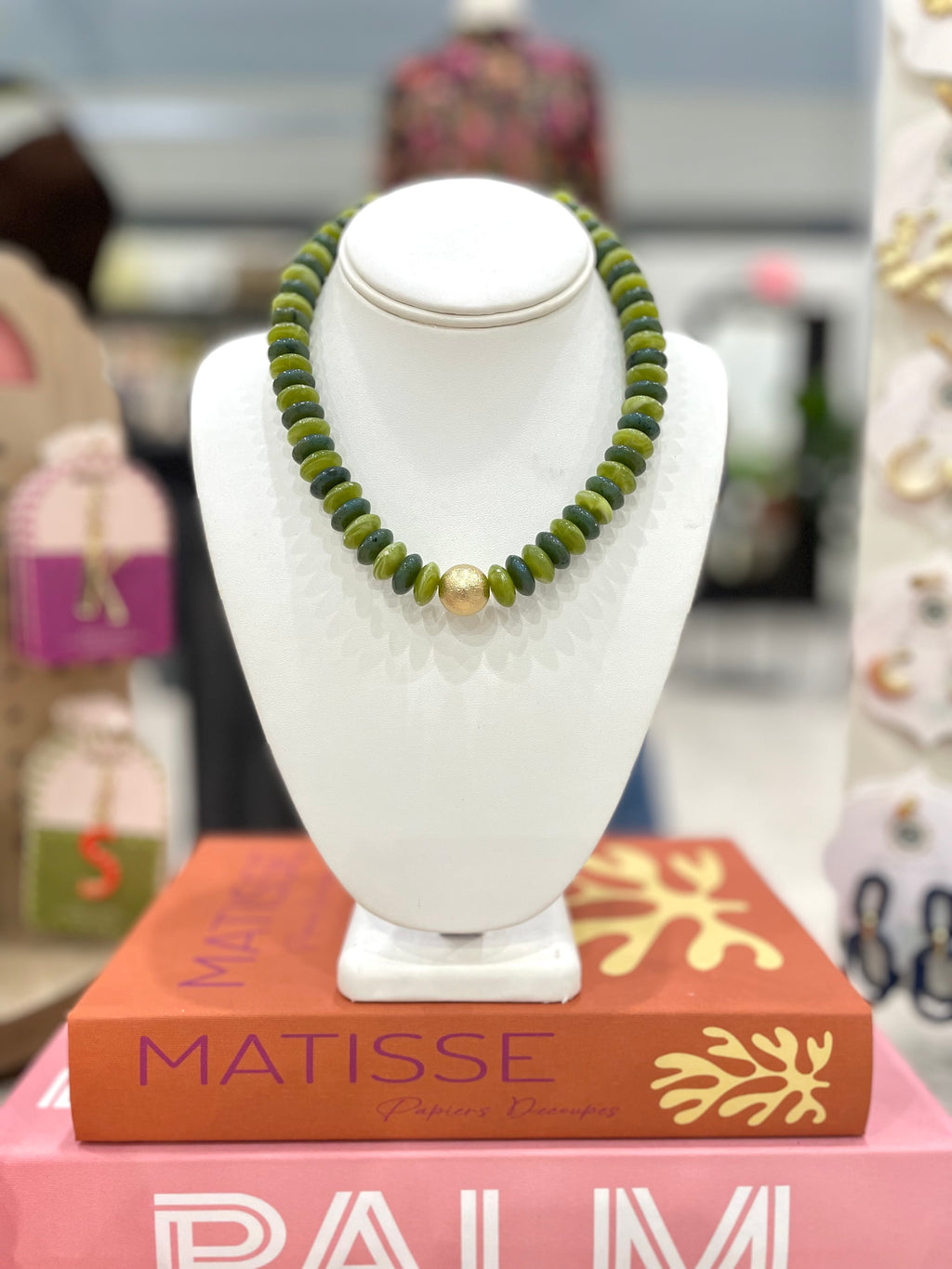 Bubble Candy Necklace with Gold