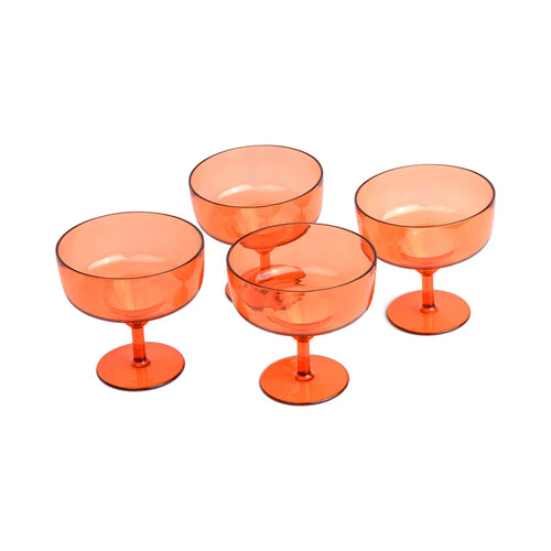 (Heres How) Rue Margarita Glass Set Of 4 Orange