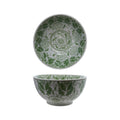 Hazel Mazel Green and White Pattern Stoneware Bowl