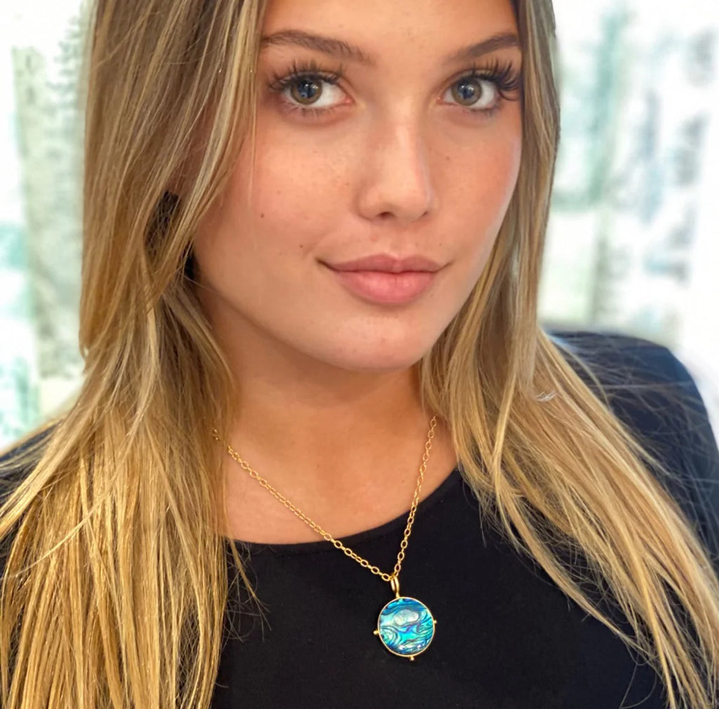 Dina Mackney Blue Abalone Necklace