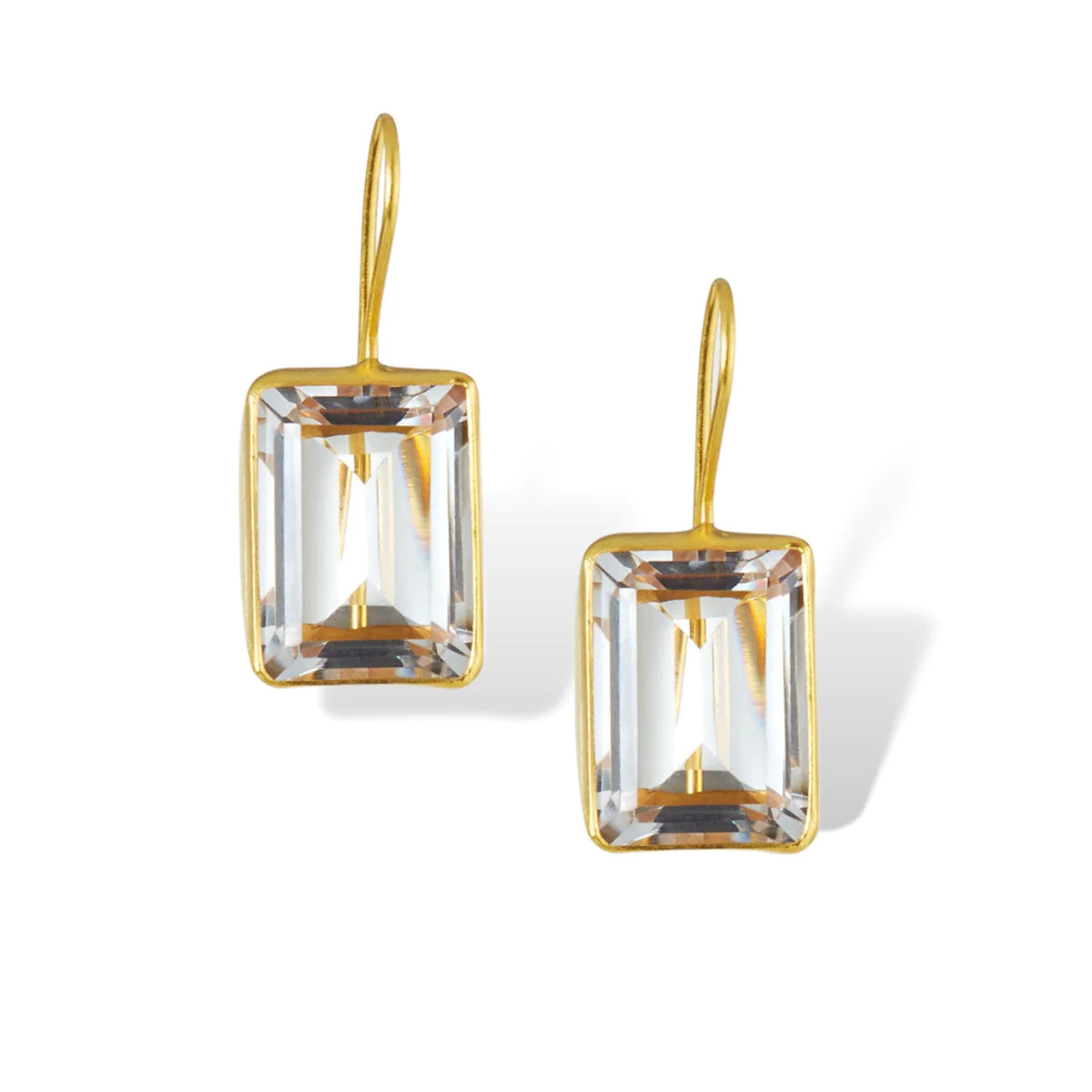 Dina Mackney Emerald Cut Natural Quartz Earring