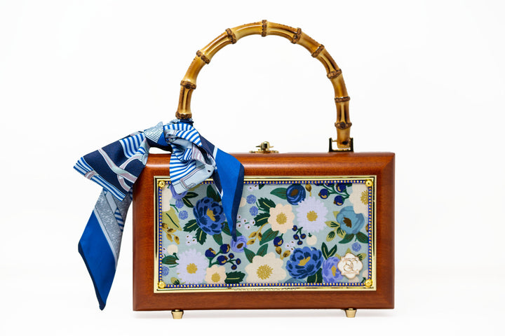 Darling and Company Blue Floral Bag