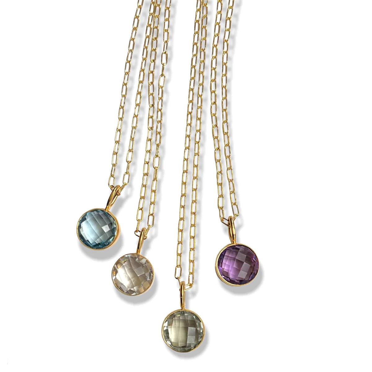 Dina Mackney Petite Circle Necklace Natural Quartz