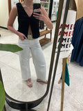 Butter Melon Black Button Tank