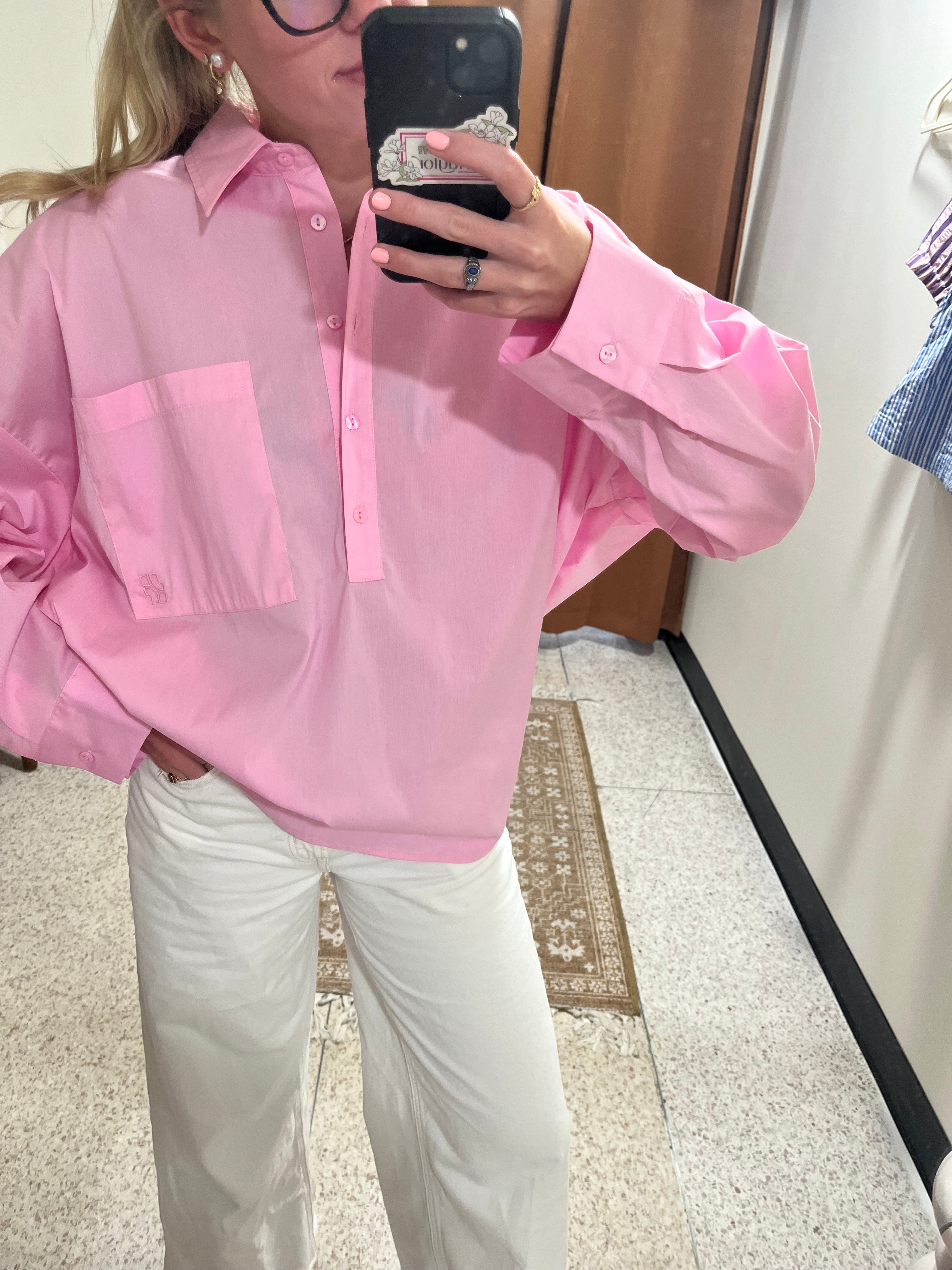 JiJi Pink Long Sleeve Button Down