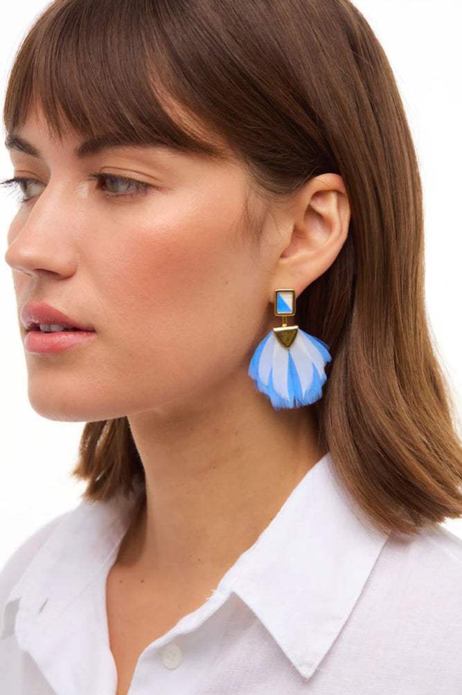 Brackish Venice Bay Bezel Drop Earring