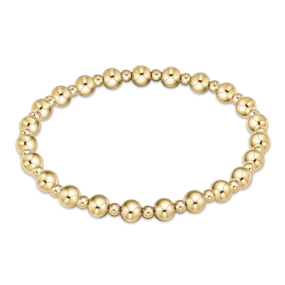 Enewton Classic Grateful Pattern Bead Bracelet Gold