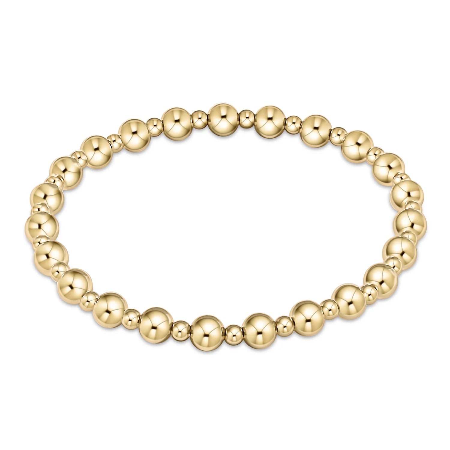 Enewton Classic Grateful Pattern Bead Bracelet Gold