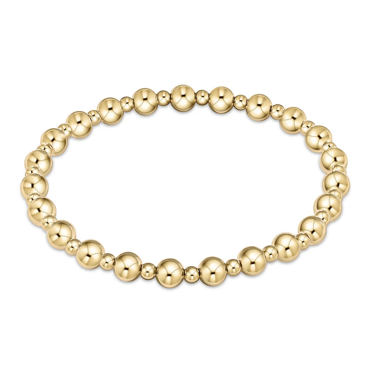 Enewton Classic Grateful Pattern Bead Bracelet Gold