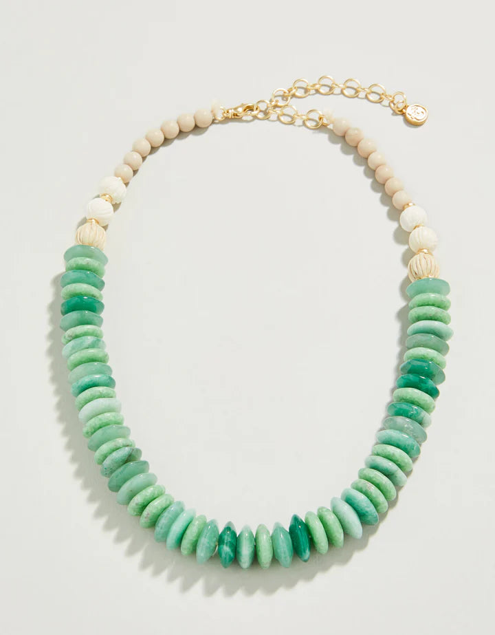 Spartina 499 Gaia Beaded Necklace 17” Green