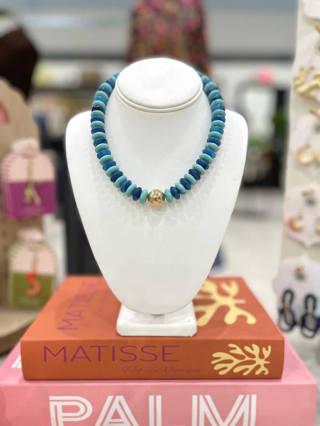 Bubble Candy Necklace with Gold