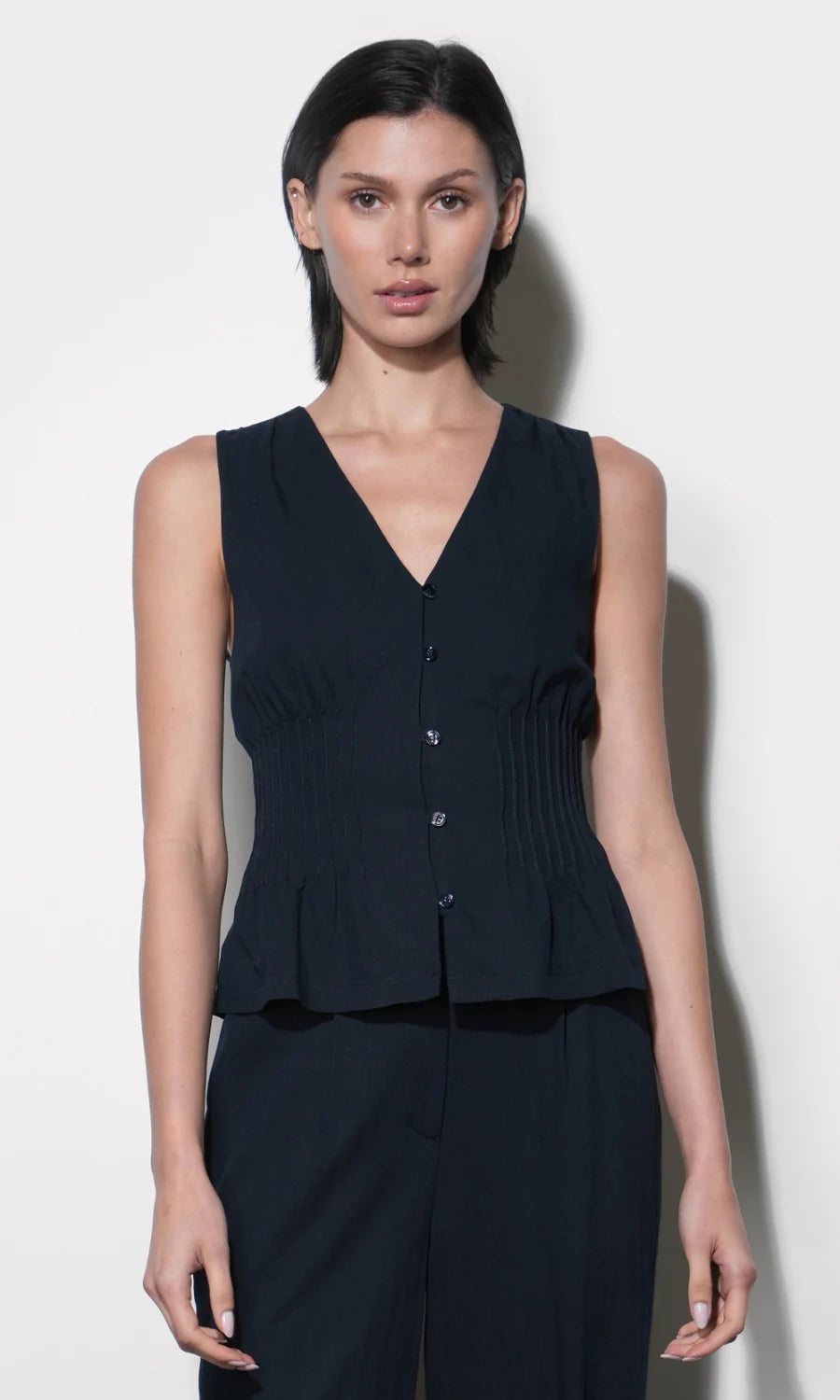 Greylin Lacey Pintuck Sleeveless Top