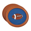 Mud Pie Football EMB Icon Coaster