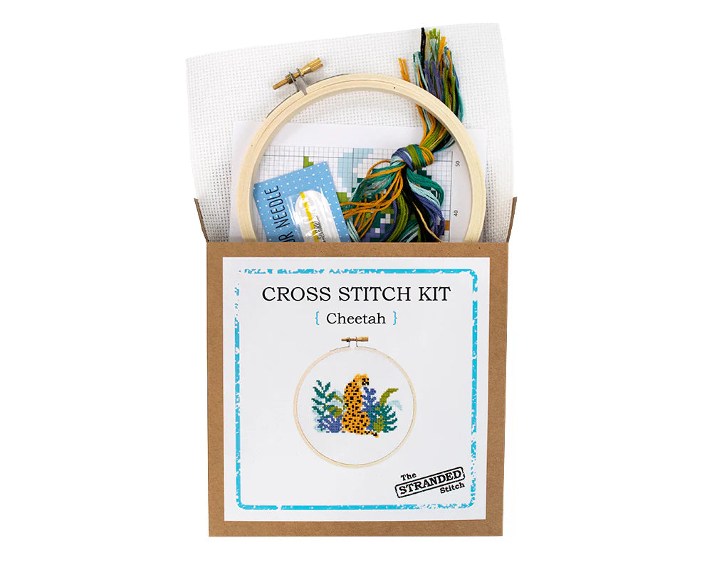The Stranded Stitch Cheetah Cross Stitch Kit