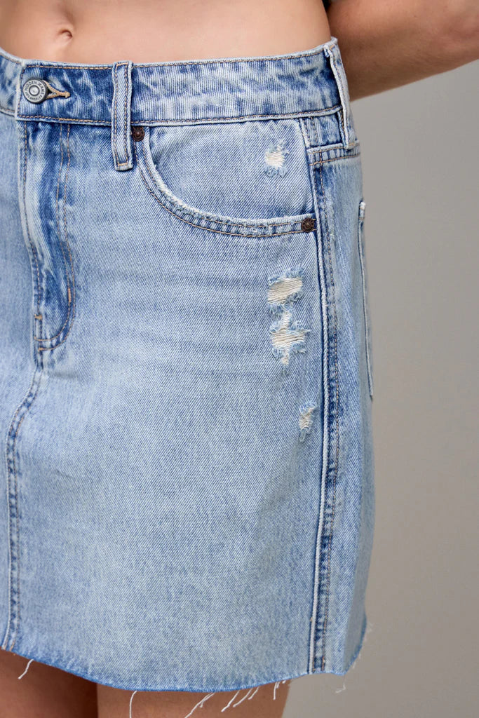 Hidden Peyton Denim Skirt