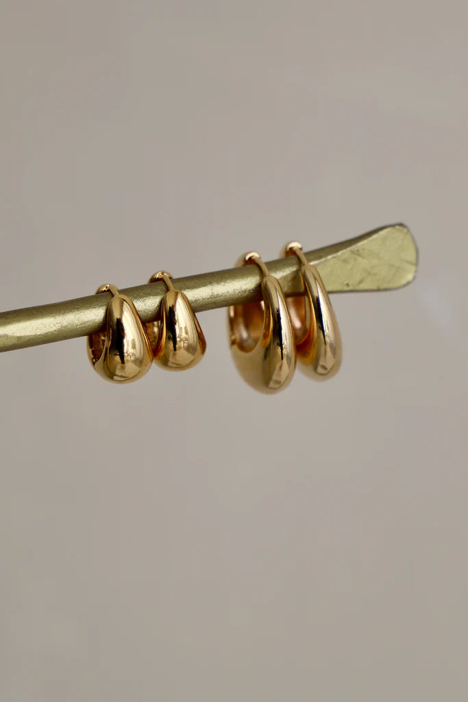 Katie Waltman Jewelry Amalfi Chunky Gold Plate Hoops