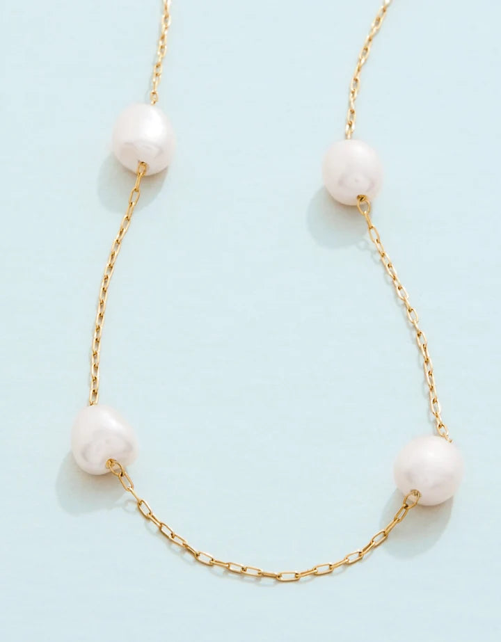 Spartina 449 SP Buckingham Necklace 16” Pearl White