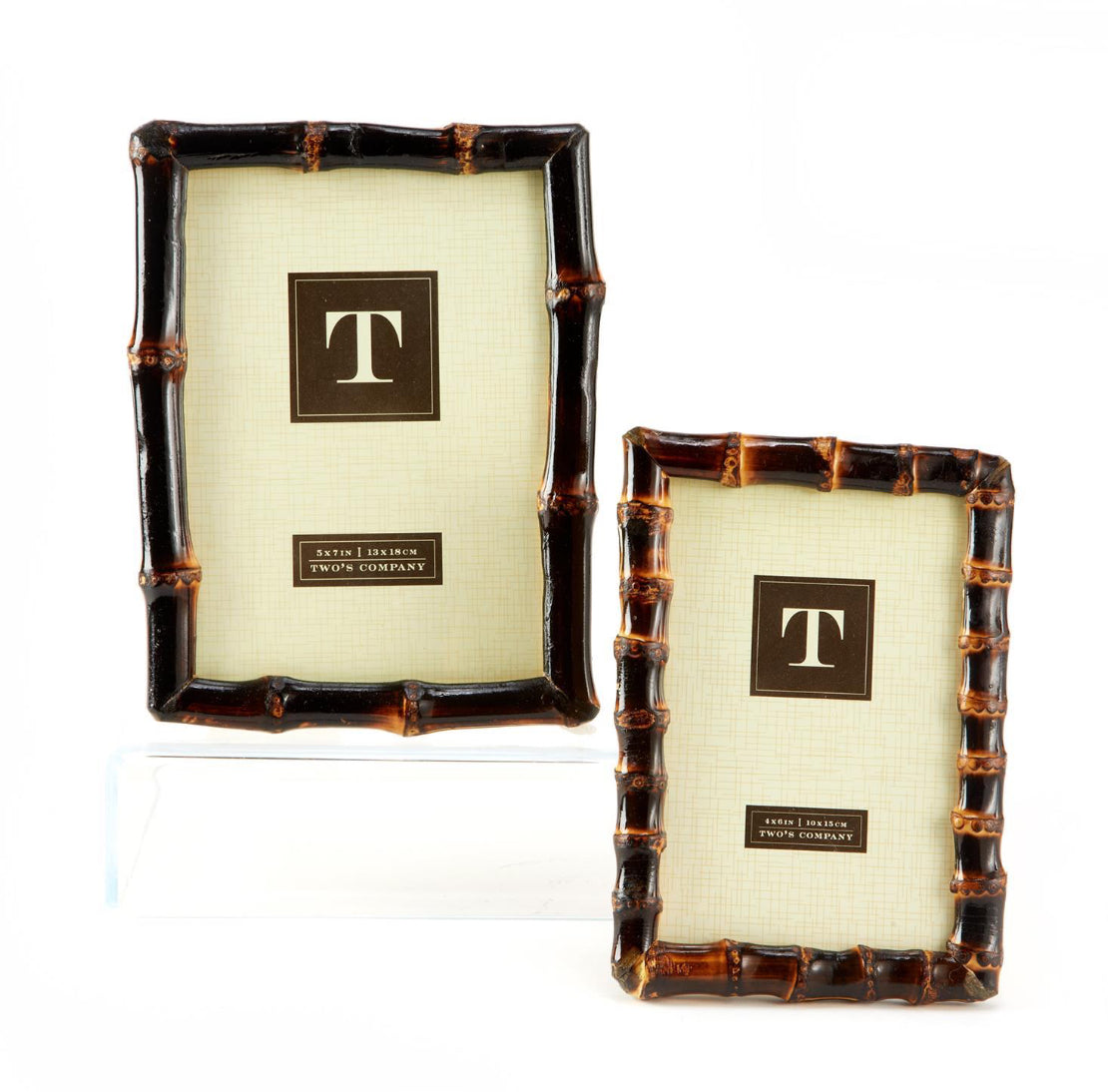 Twos Company Gold Faux Bamboo Photo Frames Set Of Two - Thumbnail 3