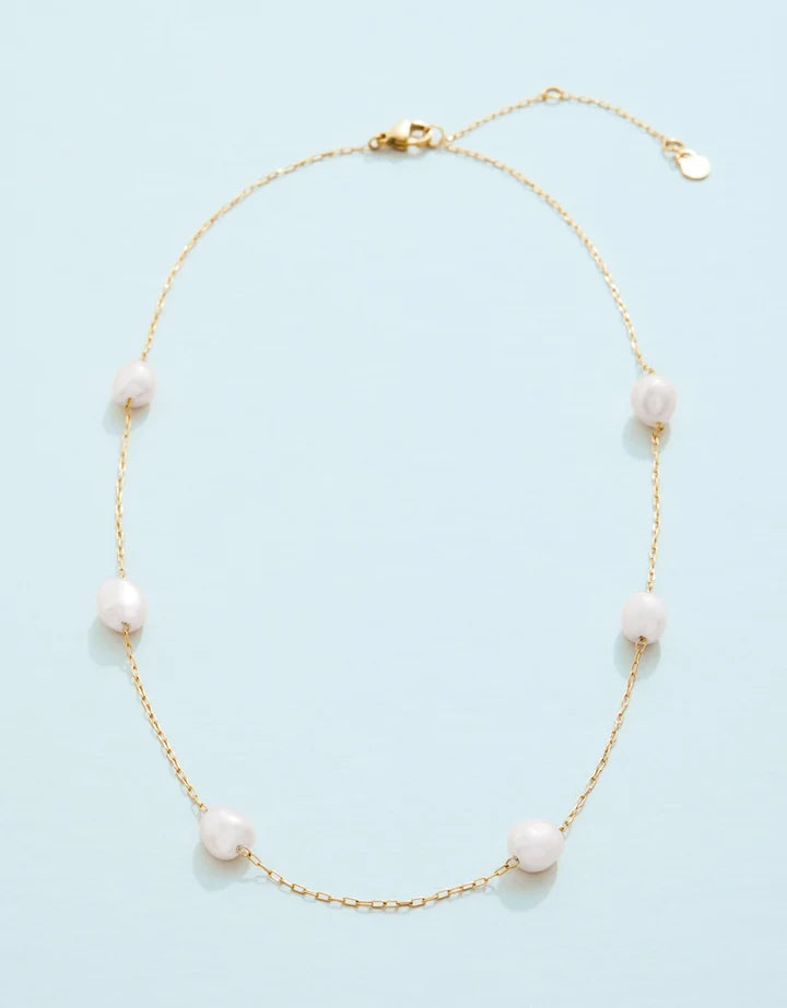 Spartina 449 SP Buckingham Necklace 16” Pearl White
