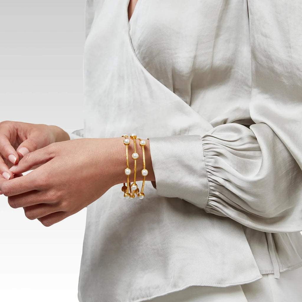 Julie Vos Milano Luxe Bangle Pearl