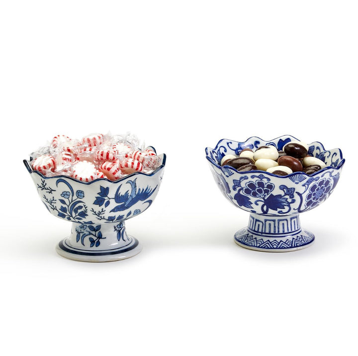 Twos Company Scalloped Blue Willow Bowl Set Of Two