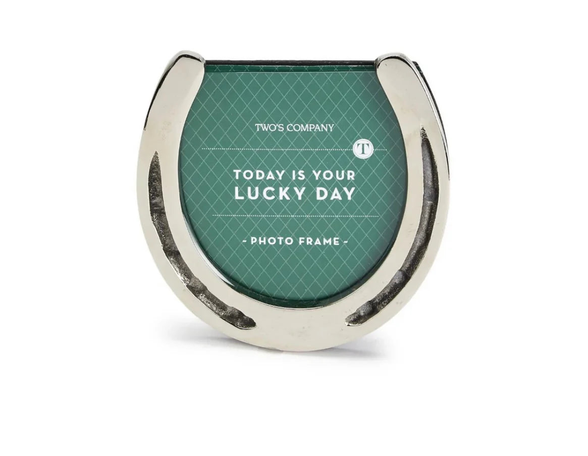 Two's Company Lucky Day Horseshoe Photo Frame