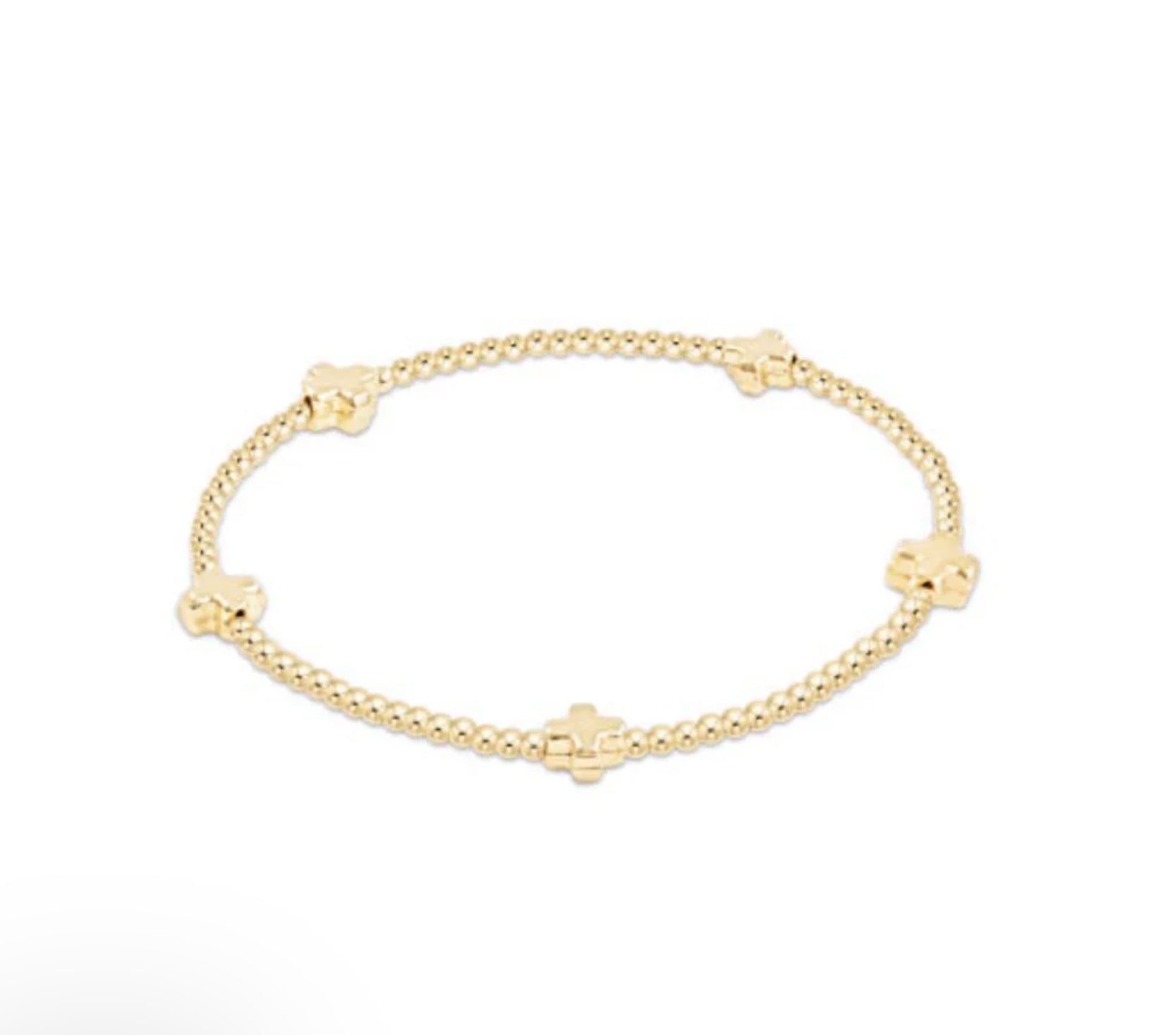 Enewton Gold Bead Bracelet Full Cross