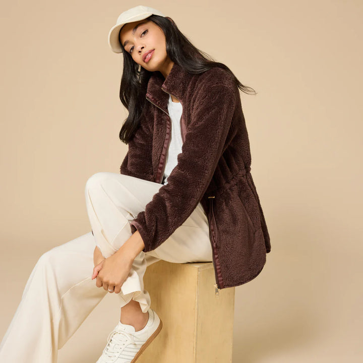 Softies DreamPlush Zip Tunic Espresso