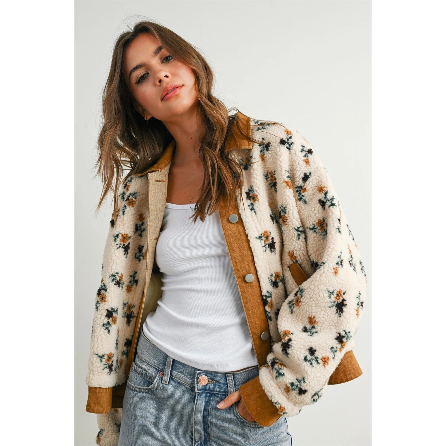 Floral Button Down Jacket