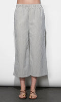 Greylin Alice Canvas Strioed Wide Leg Culottes