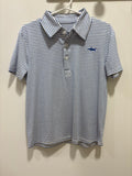 Saltwater Boys Company Performance Polo Blue Stripes