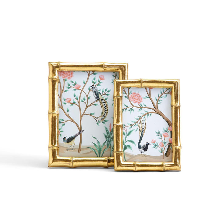 Twos Company Gold Faux Bamboo Photo Frames Set Of Two