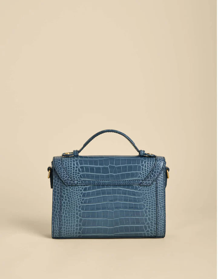 Spartina Siren Josie Indigo Croc Crossbody Bag