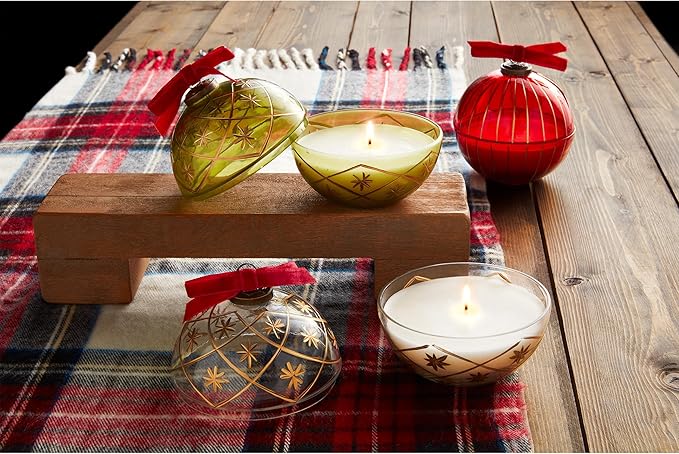 Mudpie Smoked Cedar Glass Ornament Candle