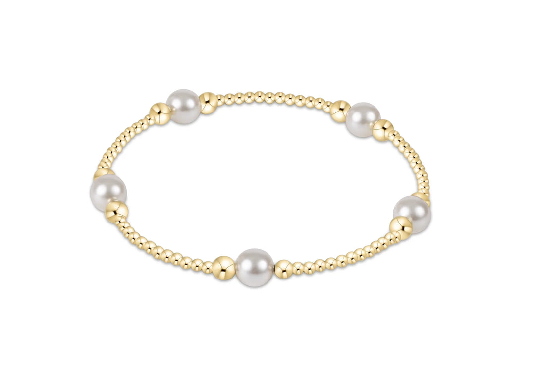 Enewton Classic Purpose Pattern Bead Bracelet Pearl