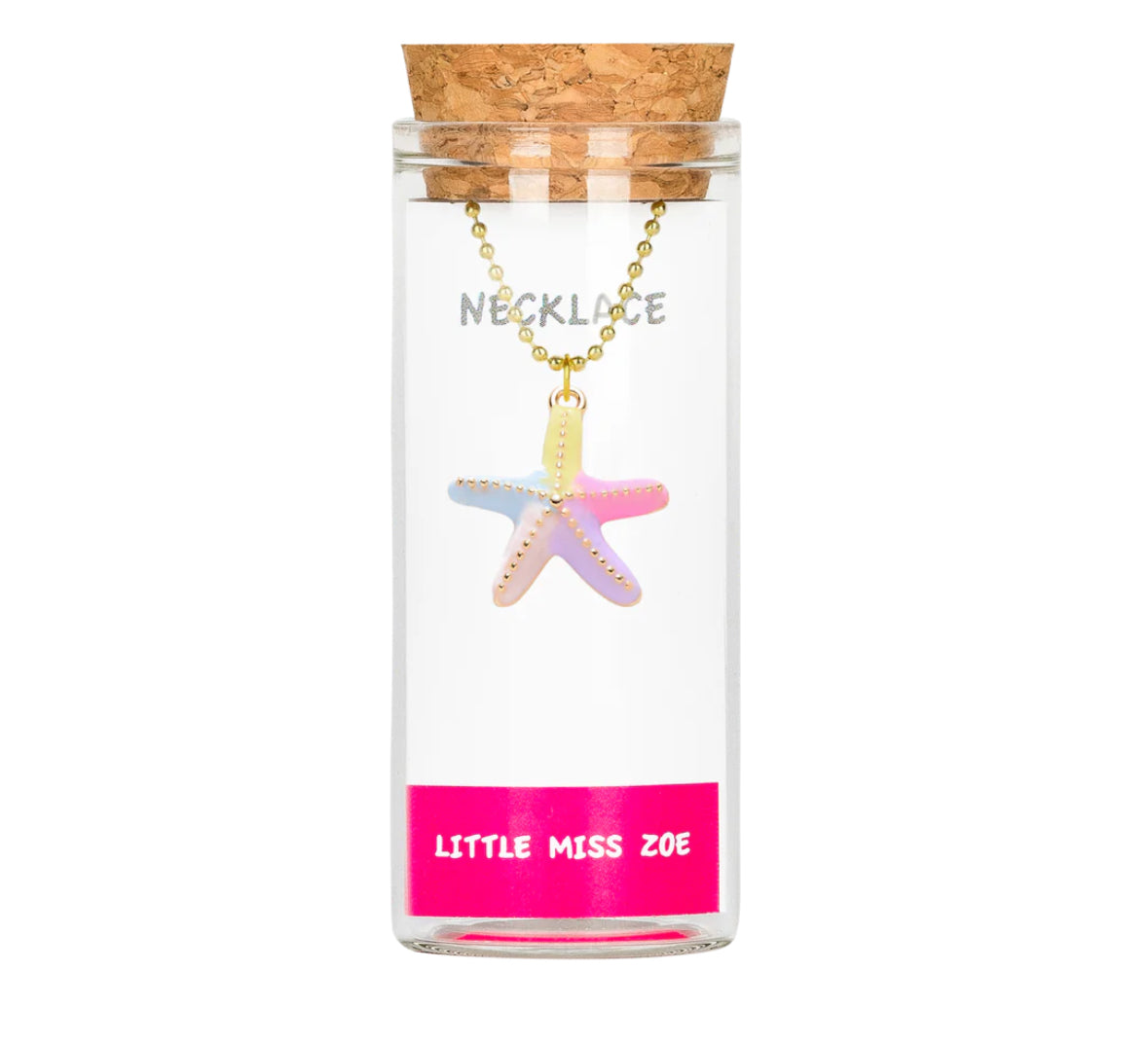 Little Miss Zoe Charm Necklace In Glass Bottle