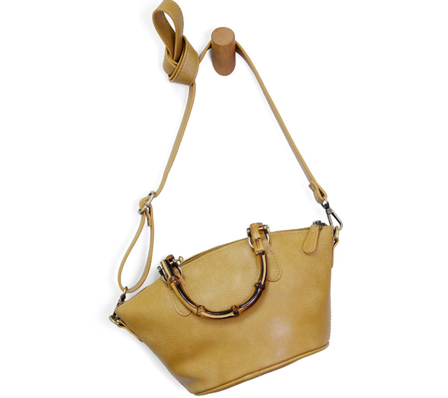 Susan Joy Millie Bamboo Handle Basket Crossbody