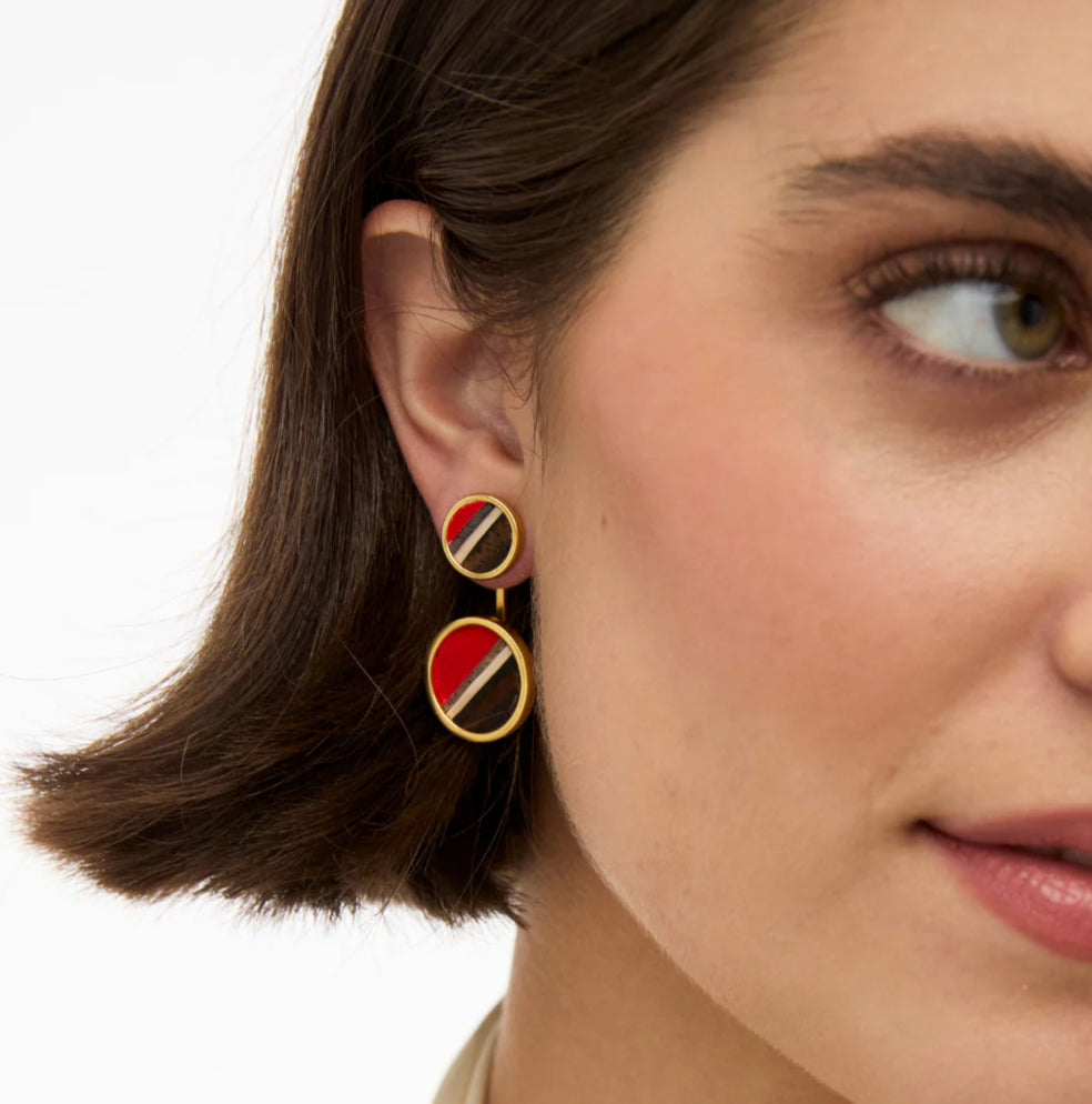 Brackish Hazel Bezel Jacket Earring