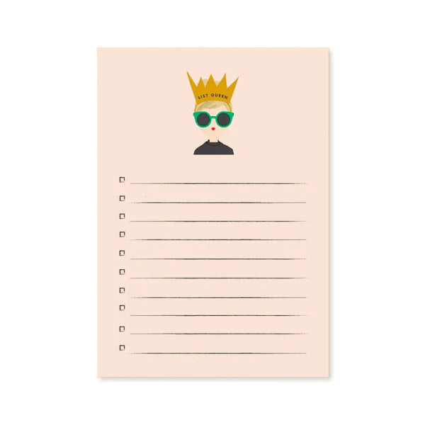 Ginger P Designs List Queen Notepad